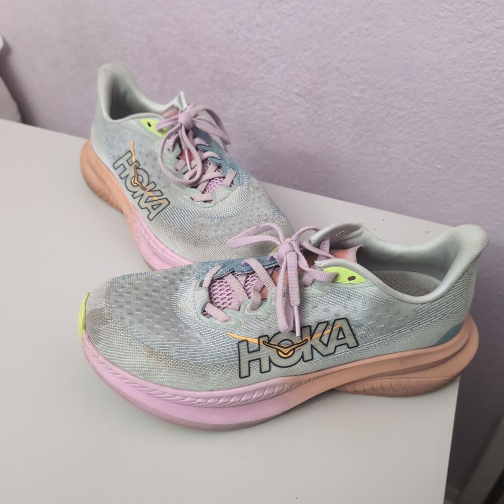 Hoka One One Shoes Mach 6 Womens Size 8.5D Running Illusion Dusk